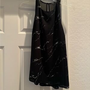 NWT Black Express Flowy Tank Top with Sheer back size Small